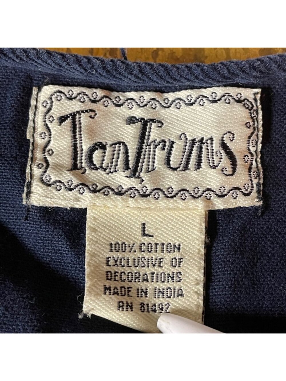 Tantrums Vintage Y2K Velvet Corduroy Floral Embroidered Patchwork Vest Sz LG - Picture 6 of 6